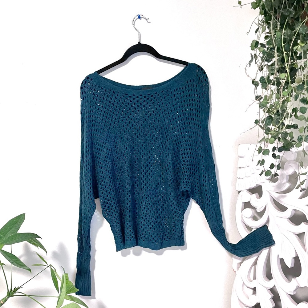 {Express} Open Weave Dolman Sweater